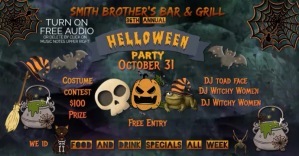 Black Halloween Party Facebook Event Cover Template