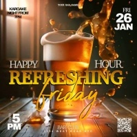 bar happy hour beer design template Square (1:1)
