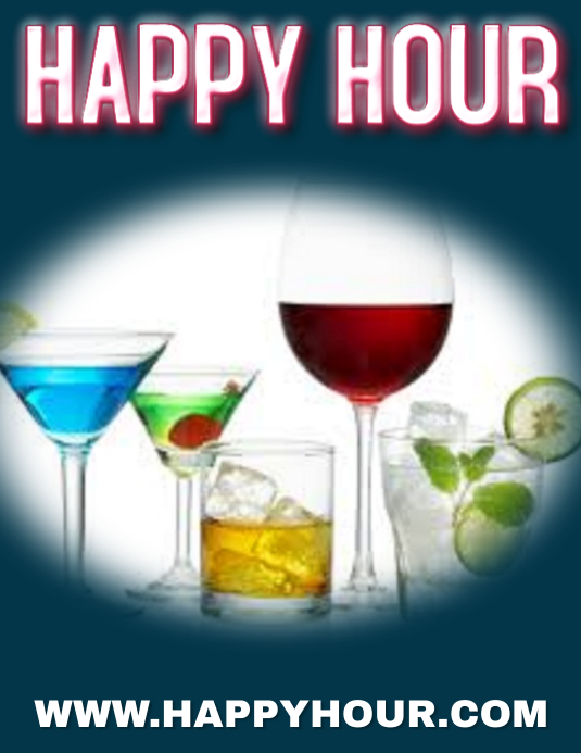BAR HAPPY HOUR MARTINI BAR BAR FLYER Template PosterMyWall