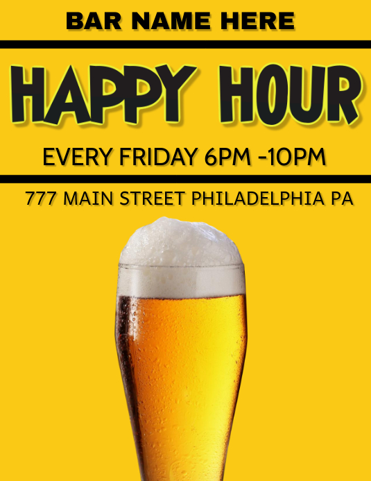 Copy of BAR HAPPY HOUR SPORTS BAR BAR PosterMyWall