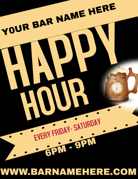BAR HAPPY HOUR SPORTS BAR BAR HAPPY HOUR Template PosterMyWall