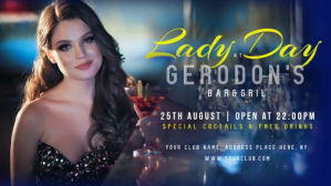 สีม่วง Ladies Night Event Digital Display Template