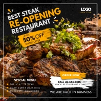 Bar Lounge Grand Reopening Event Invitation Instagram Post template