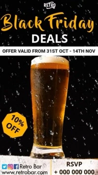 Bar Menu Digital Display (9:16) template