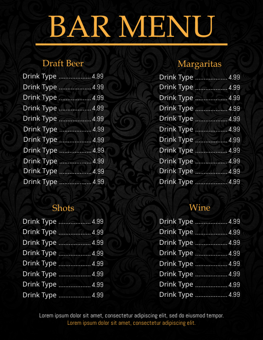 bar-menu-template-postermywall