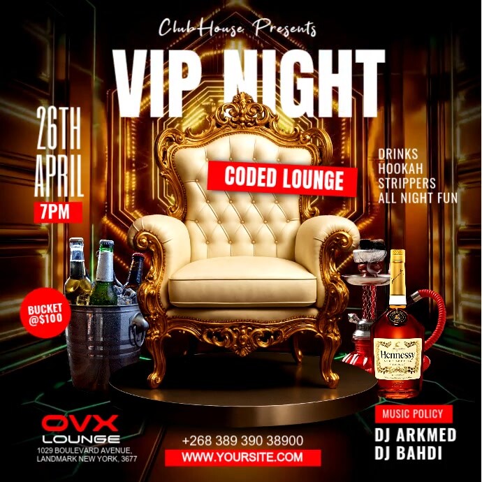 Bar night club event template design | PosterMyWall