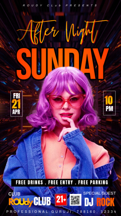 bar party, Instagram-verhaal template