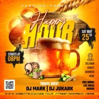 bar party event ad design template Publicação no Instagram