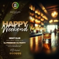 bar party event ad design template สี่เหลี่ยมจัตุรัส (1:1)