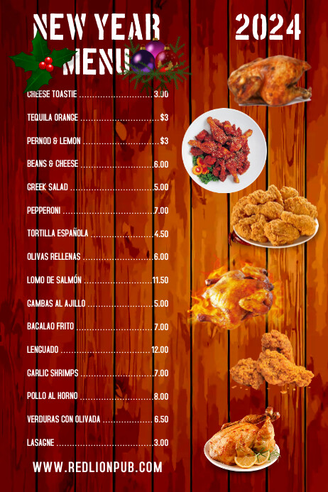 Bar Pub Menu Template 海报