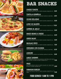 Snacks Menu Template | PosterMyWall