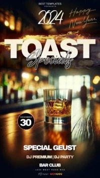 bar special event ad design template Instagram-verhaal