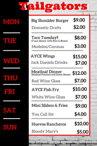 Bar Specials 3 Template PosterMyWall