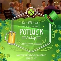 Bar St Patrick's Potluck Party Invitation Squ โพสต์บน Instagram template