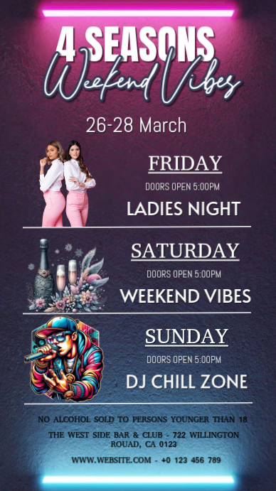 Weekend Vibes Event Template | PosterMyWall
