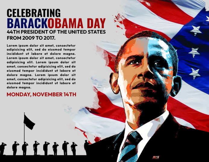 Obama Flyer Barack Obama Day Template | PosterMyWall