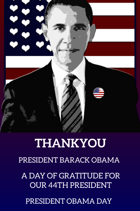 Obama Flyer Barack obama day Template | PosterMyWall