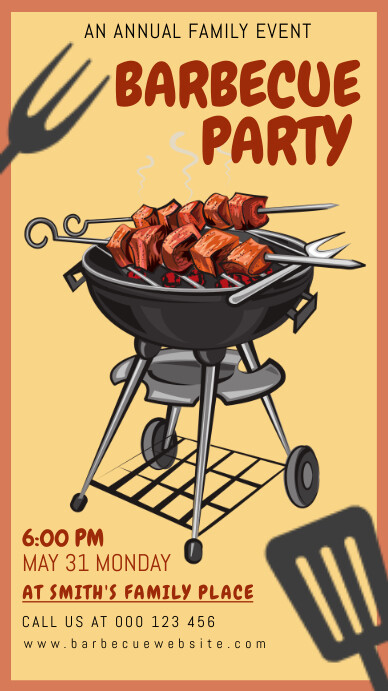 Barbecue, event,party,cookout Instagram 快拍 template