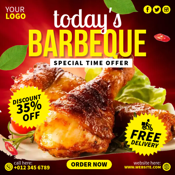 Plantilla de Barbecue Ads | PosterMyWall