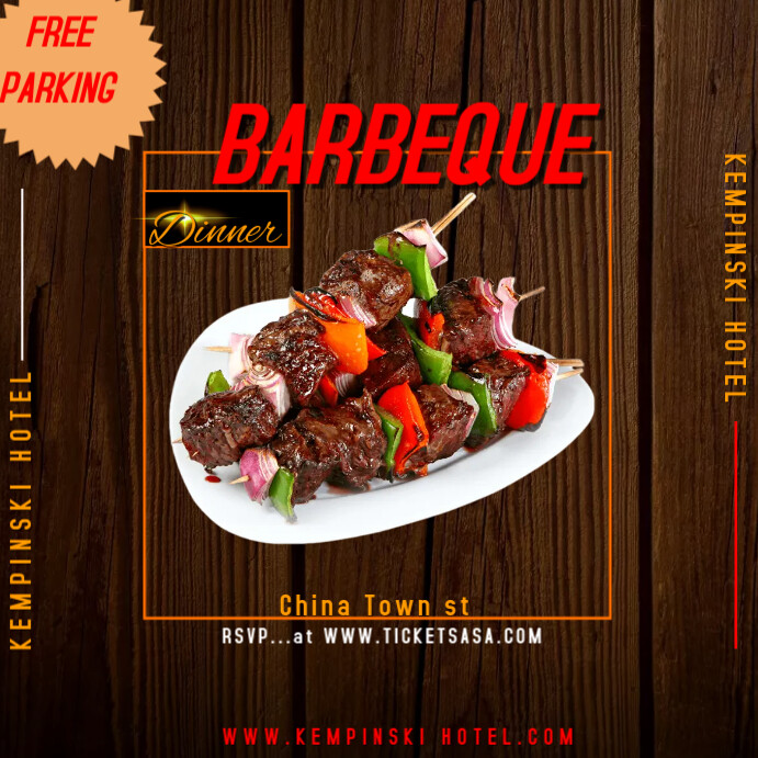 BARBECUE ADVERT Template | PosterMyWall