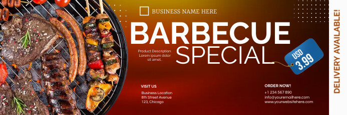 Bbq Banner Examples barbecue banner Template | PosterMyWall