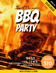 Barbecue BBQ Hotel Volante (Carta US) template