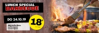 Barbecue BBQ Lunch Restaurant menu header ad template