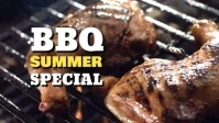 Barbecue BBQ Special Food Header Banner Ad Facebook-omslagvideo (16:9) template