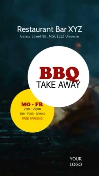 Barbecue BBQ Take Away Offer Ad Take Out Ad História do Instagram template