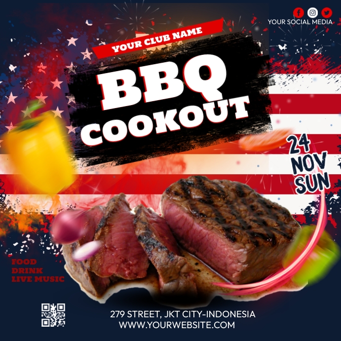Barbecue Cook Out Template | PosterMyWall