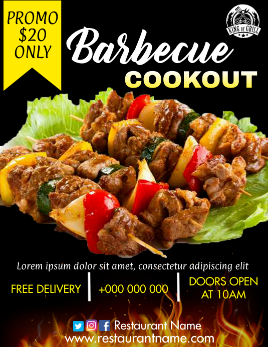 Barbecue cookout Template | PosterMyWall