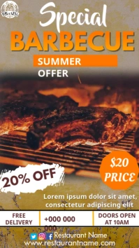 Barbecue Digital Display (9:16) template
