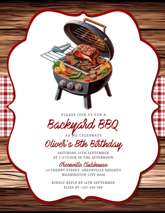 Barbecue Volantino (US Letter) template