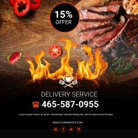 barbecue Publicação no Instagram template