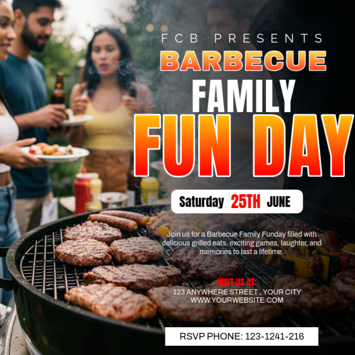 Copy of barbecue family fun day | PosterMyWall