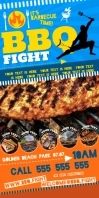BARBECUE FIGHT ROLL-UP Bannière rétractable 3 pouces x 6 pouces template