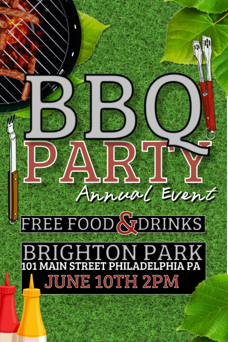 Barbecue Cartaz template