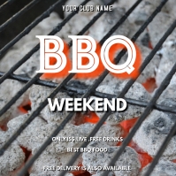 Barbecue flyer template Publicação no Instagram