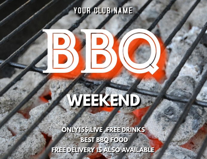 Barbecue flyer template Volantino (US Letter)