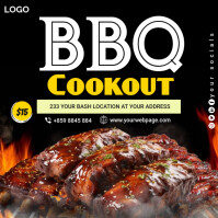 barbecue flyer template Pos Instagram