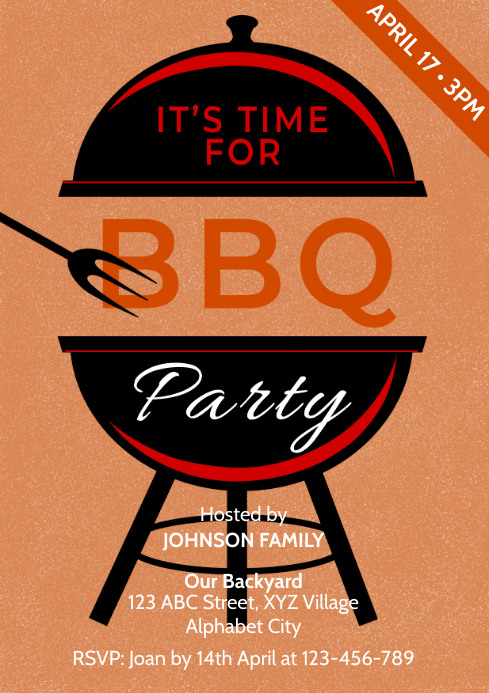 Barbecue Invitation Template | PosterMyWall