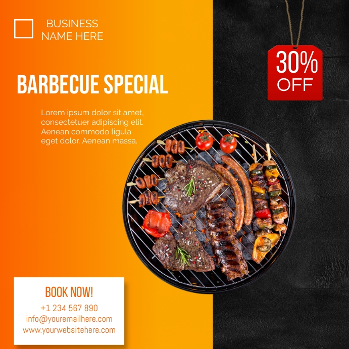 Barbecue Menu Design Graphics barbecue menu Template | PosterMyWall