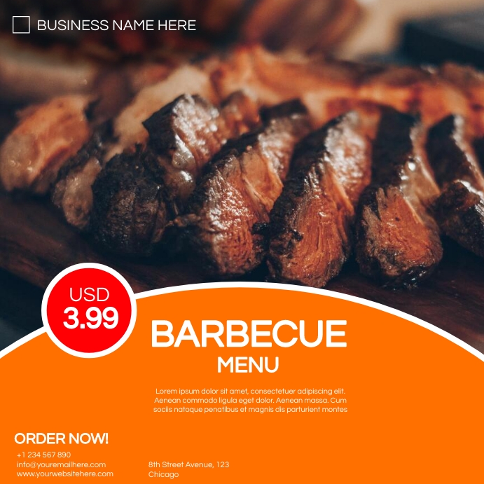 Barbecue Menu Design Graphics barbecue menu Template | PosterMyWall