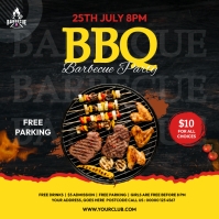 Barbecue Party, Food Menu Instagram Post Instagram-opslag template