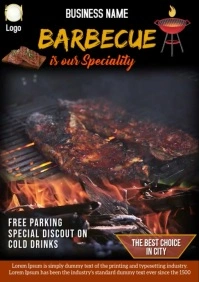 barbecue party A4 template