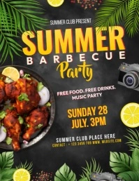 Barbecue Party Flyer (us Letter) template