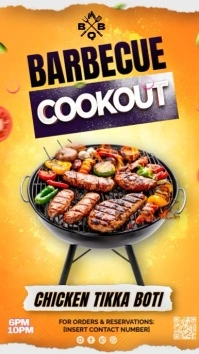 Barbecue Party Instagram Story Instagram-verhaal template