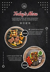 Barbecue Restaurant template A4