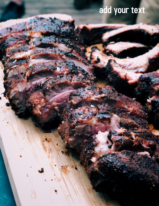 Poster Ribs barbecue ribs Template | PosterMyWall