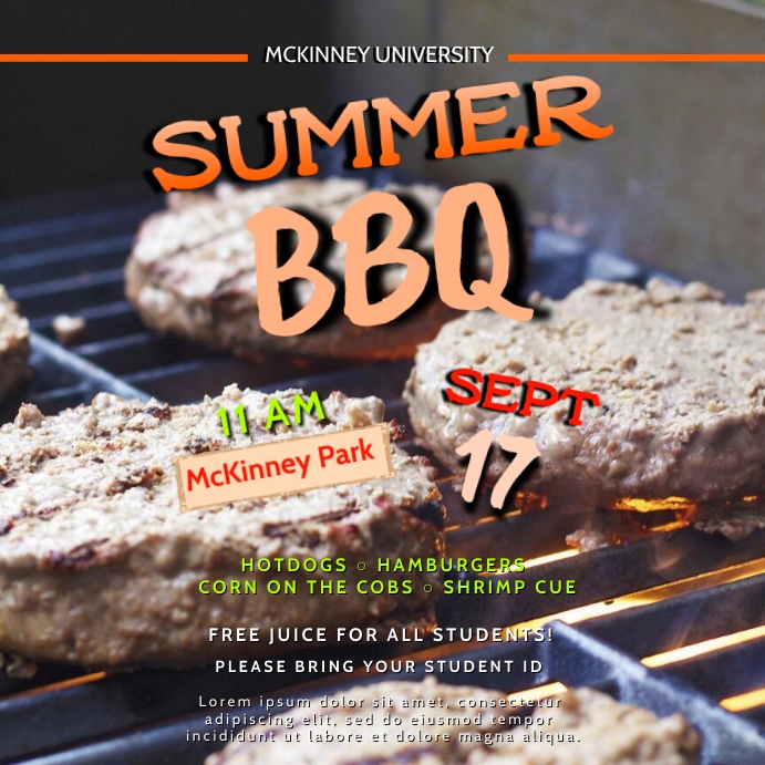 Brown Barbecue Square Template | PosterMyWall